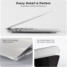 EooCoo Compatible avec Coque MacBook Air 13 Pouces M5 M4 M3 M2 2026 2025 2024 2022, A3449 A3240 A3113 A2681 avec Touch ID, Prote