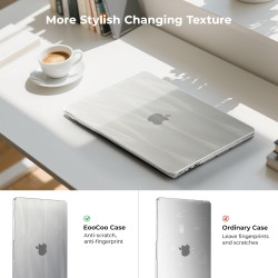 EooCoo Compatible avec Coque MacBook Air 13 Pouces M5 M4 M3 M2 2026 2025 2024 2022, A3449 A3240 A3113 A2681 avec Touch ID, Prote