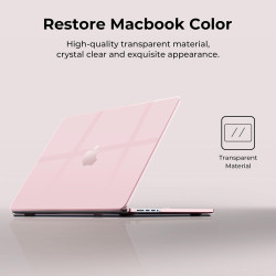 EooCoo Coque Compatible avec MacBook Air 13,6 Pouces M5 M4 M3 M2 A3449 A3113 A3240, 2022-2025 2026 Release avec Touch ID, Protec