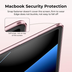 EooCoo Coque Compatible avec MacBook Air 13,6 Pouces M5 M4 M3 M2 A3449 A3113 A3240, 2022-2025 2026 Release avec Touch ID, Protec