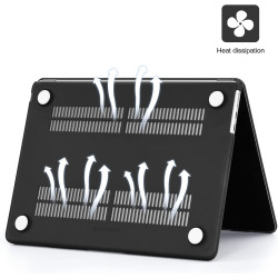 EooCoo Mat Coque Compatible avec MacBook Air 13 M5 M4 M3 M2 13,6 Pouces 2026 2025 2024 2022 (A3449 A3240 A3113 A2681) avec Touch