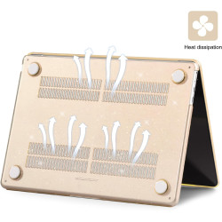 EooCoo Coque Compatible avec MacBook Air 13,6 Pouces M5 A3449 M4 A3240 M3 A3113 M2 2026 2025-2022 avec Touch ID, Protection Étui