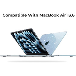 EooCoo Coque Compatible avec MacBook Air 13,6 Pouces M5 A3449 M4 A3240 M3 A3113 M2 2026 2025-2022 Mac 13 Protection Étui Rigide 