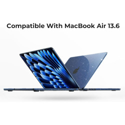 EooCoo Coque Compatible avec MacBook Air 13,6 Pouces M5 A3449 M4 A3240 M3 A3113 M2 2026 2025 2024 2022 Mac 13 Protection Étui Ri
