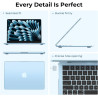 EooCoo Coque Compatible avec MacBook Air 13,6 Pouces M5 M4 M3 M2 2026 2025 2024 2022 Liquid Retina 13,6" Étui Rigide (A3449 A324