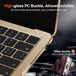 EooCoo Coque Compatible avec MacBook Air 13,6 Pouces M5 M4 M3 M2 2026 2025-2022: Liquid Retina 13,6" A3449 A3240 A3113 A2681 [Id