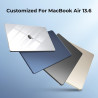 EooCoo Compatible avec Coque MacBook Air 13,6 Pouces M5 M4 M3 M2 2026 2025 2024 2022 Étui Rigide pour Mac Book Air 13,6" A3240 A