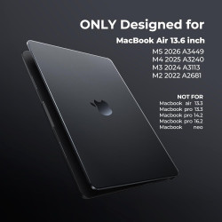 EooCoo Coque Compatible avec MacBook Air 13 Pouces M5 M4 M3 M2 2026 2025 2024 2022: Liquid Retina 13,6"A3449 A3240 A3113 Mac Boo