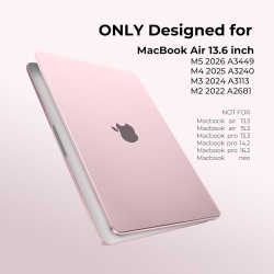 EooCoo Coque Compatible avec MacBook Air 13 Pouces M5 M4 M3 M2 2026 2025 2024 2022: Liquid Retina 13,6" A3449 A3240 A3113 A2681 
