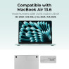 EooCoo Coque Compatible avec MacBook Air 13,6 Pouces M5 M4 M3 M2 2026 2025 2024 2022 Liquid Retina 13,6" Étui Rigide (A3449 A324