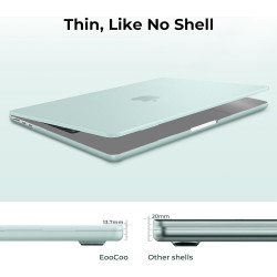 EooCoo Coque Compatible avec MacBook Air 13,6 Pouces M5 M4 M3 M2 2026 2025 2024 2022 Liquid Retina 13,6" Étui Rigide (A3449 A324