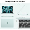 EooCoo Coque Compatible avec MacBook Air 13,6 Pouces M5 M4 M3 M2 2026 2025 2024 2022 Liquid Retina 13,6" Étui Rigide (A3449 A324