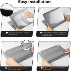 EooCoo Coque MacBook Pro 13 Pouces M2 M1 2022-2016 A2338 A2289 A2251 A2159 A1989 A1706, Plastique Case Rigide Étui pour MacBook 