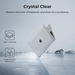 EooCoo Coque Compatible avec MacBook Air M1 13 Pouces 2020 2019 2018 A2337 A2179 A1932 Mac Book Air 13,3″ avec Touch ID, Case Ul