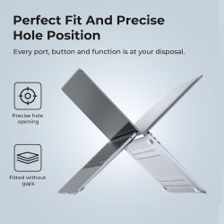EooCoo Coque Compatible avec MacBook Air M1 13 Pouces 2020 2019 2018 A2337 A2179 A1932 Mac Book Air 13,3″ avec Touch ID, Case Ul