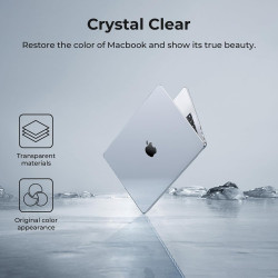 EooCoo Coque Compatible avec MacBook Air 15 Pouces M5 M4 M3 M2 2026 2025-2023,A3448 A3241 A3114 avec Touch ID et 15,3" Retina Di