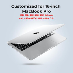 EooCoo Coque Compatible avec MacBook Pro 16 Pouces 2026 2024-2021 M5 M4 M3 M2 M1 Pro Max A3428 A3429 A3186 A3403 A2991 avec Touc