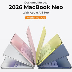 EooCoo Compatible Coque avec MacBook Neo 13 Pouces 2026 (Modèle A3404, Puce A18 Pro) Étui Rigide Housse de Protection en Plastiq