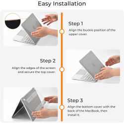 EooCoo Compatible Coque avec MacBook Neo 13 Pouces 2026 (Modèle A3404, Puce A18 Pro) Étui Rigide Housse de Protection en Plastiq