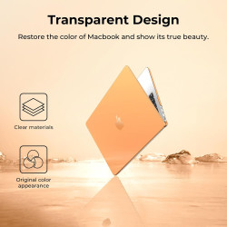 Eoocoo coque compatible avec macbook air 15 pouces 2026 2025-2023 m5 a3448 m4 a3241 m3 a3114 m2 a2941 avec touch id, protection 