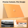 Eoocoo coque compatible avec macbook air 15 pouces 2026 2025-2023 m5 a3448 m4 a3241 m3 a3114 m2 a2941 avec touch id, protection 