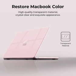 EooCoo Coque Compatible avec MacBook Air 15 Pouces M5 M4 M3 M2 2026 2025 2024 2023 A3448 A3241 A3114,Release avec Touch ID, Prot