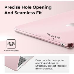 EooCoo Coque Compatible avec MacBook Air 15 Pouces M5 M4 M3 M2 2026 2025 2024 2023 A3448 A3241 A3114,Release avec Touch ID, Prot