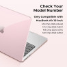 EooCoo Coque Compatible avec MacBook Air 15 Pouces M5 M4 M3 M2 2026 2025 2024 2023 A3448 A3241 A3114,Release avec Touch ID, Prot