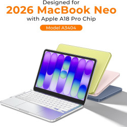 EooCoo Compatible avec Coque MacBook Neo 13 Pouces 2026 (Modèle A3404, Puce A18 Pro) Correspondance Parfaite Couleur d'origine, 