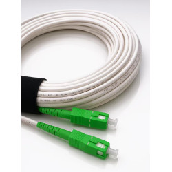 Elfcam® - câble/rallonge fibre optique (orange sfr bouygues) - jarretière simplex monomode sc-apc à sc-apc - blindage et connect