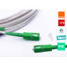 Elfcam® - câble/rallonge fibre optique (orange sfr bouygues) - jarretière simplex monomode sc-apc à sc-apc - blindage et connect