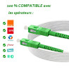 Elfcam - 25m câble à fibre optique pour orange livebox, les box rouge sfr et bouygues telecom bbox, sc/apc vers sc/apc simplex m