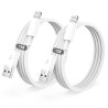 BSTOEM Cable iPhone Chargeur 1M+1M Certifié MFi Cable pour Lightning USB Charge Rapide pour iPhone 14/13/12/11/Pro Max/Pro/XS/XR