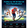 Sniokco 10K 8K 4K Câble HDMI 2.1 48Gbps 4M, Certifié Ultra Haute Vitesse HDMI® Cable 0.01ms 4K 240Hz 165Hz 120Hz 8K 60Hz eARC Ne
