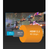 Sniokco 10K 8K 4K Câble HDMI 2.1 48Gbps 5M, Certifié Ultra Haute Vitesse HDMI® Cable 0.01ms 4K 240Hz 165Hz 120Hz 8K 60Hz eARC Ne