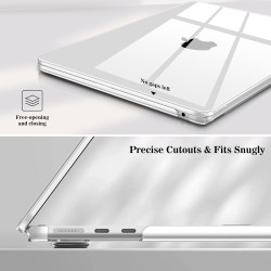 FINTIE Coque Compatible avec MacBook Air 13.6 Pouces M5 M4 M3 M2 (2026/2025/2024/2022, A3449/A3240/A3113/A2681), Coque Fine Légè