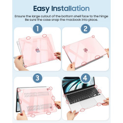 FINTIE Coque Compatible avec MacBook Air 13.6 Pouces M5 M4 M3 M2 (2026/2025/2024/2022, A3449/A3240/A3113/A2681), Coque Fine Légè