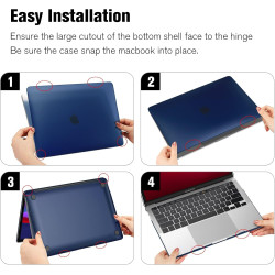 FINTIE Coque Compatible avec MacBook Pro 13 Pouces 2022-2016 (M2 & M1 A2338 / A2289 / A2251 / A2159 / A1989 / A1706 / A1708), Ét