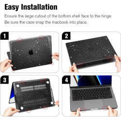 FINTIE Coque Compatible avec MacBook Pro 14 Pouces M5 M4 M3 M2 M1 Pro/Max (2026-2021), Etui Fin Léger Housse de Protection en Pl