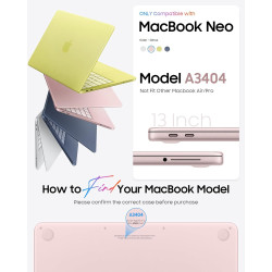 FINTIE Coque Compatible avec MacBook Neo 13 Pouces 2026 (Puce A18 Pro, Modèle A3404), Coque Fine et Légère, Étui Rigide Housse e