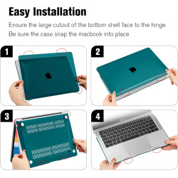 FINTIE Coque Compatible avec MacBook Air 13 Pouces M1 (A2337) / MacBook Air 13 2020/2019/2018 (A1932/A2179), Etui Rigide Fin Hou