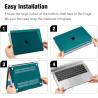 FINTIE Coque Compatible avec MacBook Air 13 Pouces M1 (A2337) / MacBook Air 13 2020/2019/2018 (A1932/A2179), Etui Rigide Fin Hou