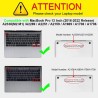 FINTIE Coque Compatible avec MacBook Pro 13 Pouces 2022-2016 (M2 & M1 A2338 / A2289 / A2251 / A2159 / A1989 / A1706 / A1708), Ét