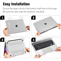 FINTIE Coque Compatible avec MacBook Pro 13 Pouces 2022-2016 (M2 & M1 A2338 / A2289 / A2251 / A2159 / A1989 / A1706 / A1708), Ét