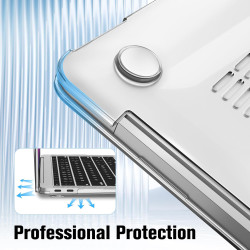 FINTIE Coque Compatible avec MacBook Air 13 Pouces M1 (A2337) / MacBook Air 13 2020/2019/2018 (A1932/A2179), Etui Rigide Fin Hou