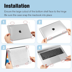 FINTIE Coque Compatible avec MacBook Air 13 Pouces M1 (A2337) / MacBook Air 13 2020/2019/2018 (A1932/A2179), Etui Rigide Fin Hou