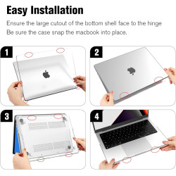 FINTIE Coque Compatible avec MacBook Pro 14 Pouces M5 M4 M3 M2 M1 Pro/Max (2026-2021), Etui Fin Léger Housse de Protection en Pl