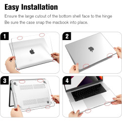FINTIE Coque Compatible avec MacBook Pro 16 Pouces M5 M4 M3 M2 M1 Pro/Max (2026/2024/2023/2021), Etui Rigide Fin Housse en Plast