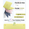 FINTIE Coque Compatible avec MacBook Neo 13 Pouces 2026 (Puce A18 Pro, Modèle A3404), Coque Fine et Légère, Étui Rigide Housse e
