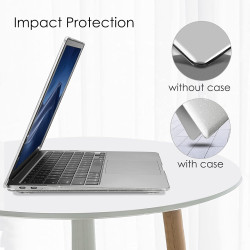 FINTIE Coque Compatible avec MacBook Air 13 Pouces M1 (A2337) / MacBook Air 13 2020/2019/2018 (A1932/A2179), Etui Rigide Fin Hou